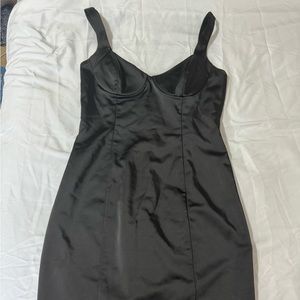 Zara satin black knee length cocktail dress